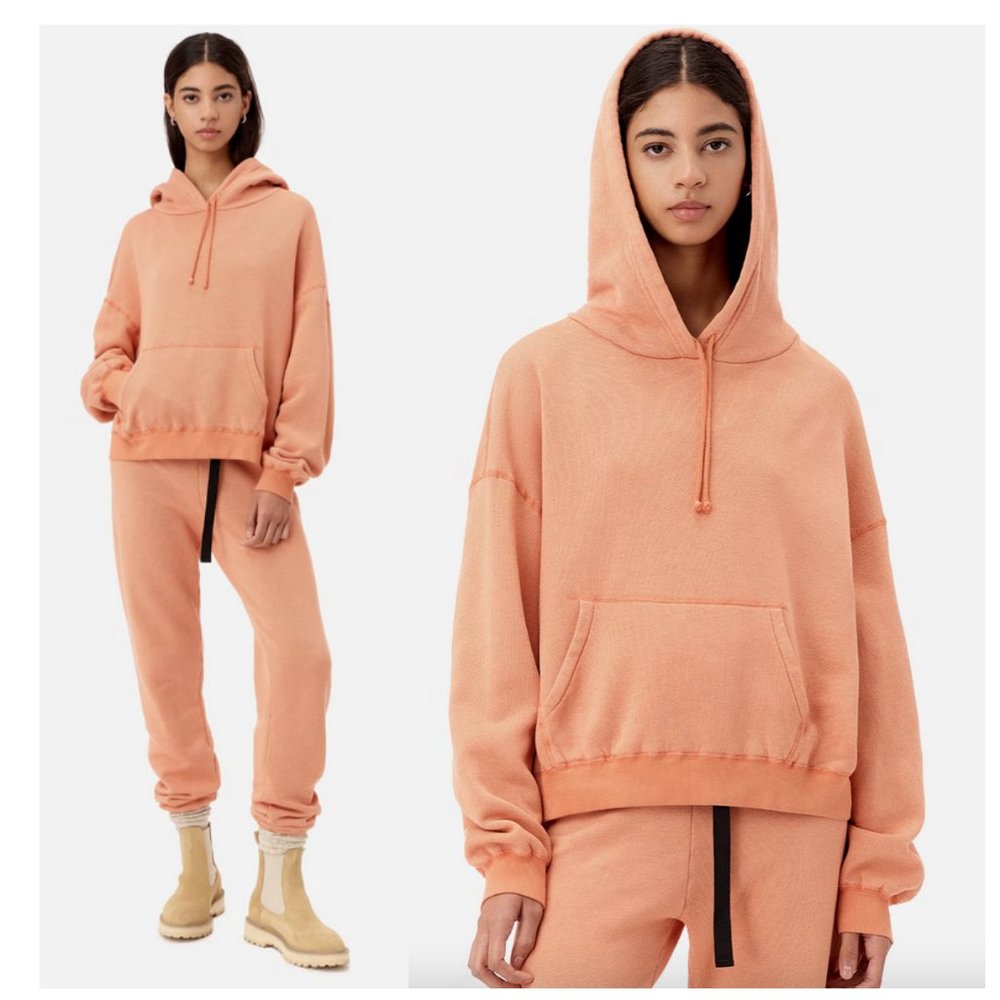 JOHN ELLIOTT Vintage Fleece Hoodie sz 0 XS hooded sweatshirt